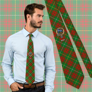 Clan Bruce Crest over de jacht op Tartan Stropdas