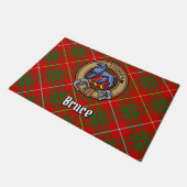 Clan Bruce Crest over Tartan Deurmat (Schuin)