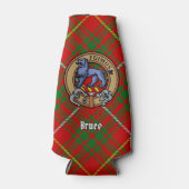 Clan Bruce Crest over Tartan Flesjeskoeler (Voorkant)