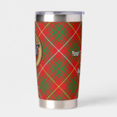 Clan Bruce Crest over Tartan Geïsoleerde Drinkbeker (Links)
