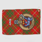Clan Bruce Crest over Tartan Golfhanddoek (Horizontaal)