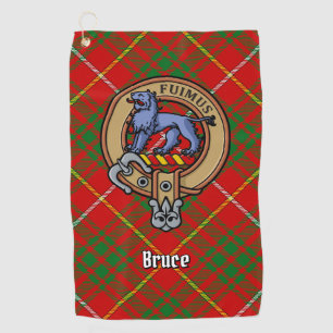Clan Bruce Crest over Tartan Golfhanddoek