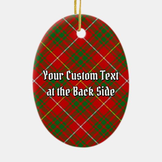 Clan Bruce Crest over Tartan Keramisch Ornament (Achterkant)