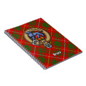 Clan Bruce Crest over Tartan Notitieboek (Rechterzijde)