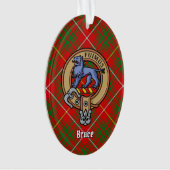 Clan Bruce Crest over Tartan Ornament (voorkant)
