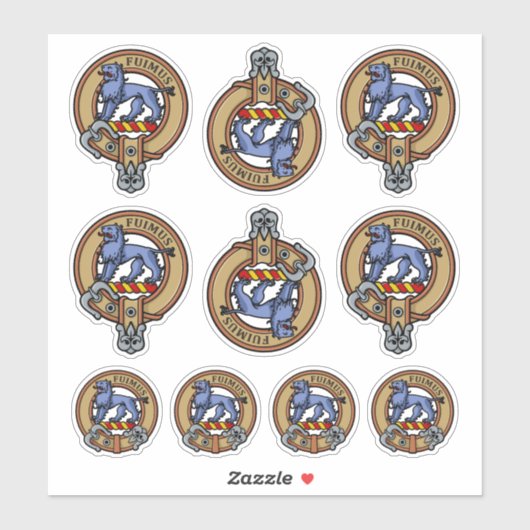 Clan Bruce Crest Sticker Set (Vel)