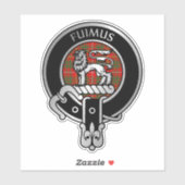 Clan Bruce Crest & Sticker Tartan (Feuille)