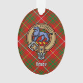 Clan Bruce Crest sur Tartan (devant)