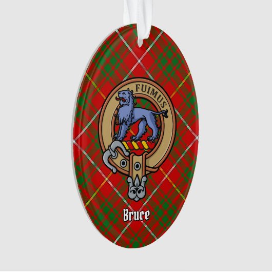 Clan Bruce Crest sur Tartan (devant)