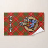 Clan Bruce Crest sur Tartan (Serviette à main)