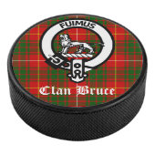 Clan Bruce Crest Tartan Custom Hockey Puck (3/4)