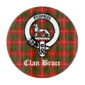 Clan Bruce Crest Tartan Custom Snijplank (Voorkant)