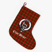 Clan Bruce Crest & Tartan  Grote Kerstsok (Voorkant (Hangend))