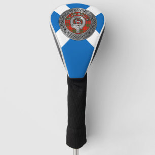 Clan Bruce Crest & Tartan Knot Golfheadcover