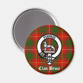 Clan Bruce Crest Tartan Magneet (Voorkant / Achterkant)