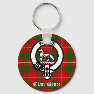 Clan Bruce Crest Tartan Sleutelhanger