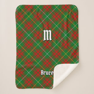 Clan Bruce Hunting Tartan Sherpa Deken