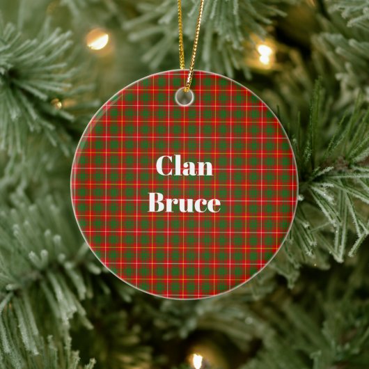 Clan Bruce tartan Keramisch Ornament (Boom)
