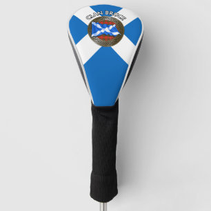 Clan Bruce Tartan Knot & Flag Golfheadcover