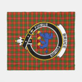 Clan Bruce Tartan Pset Fleece Deken (Voorkant (Horizontaal))