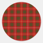 Clan Bruce Tartan Ronde Sticker (Voorkant)