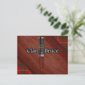 Clan Bruce Tartan Sgian Dubh Blade Briefkaart (Staand voorkant)