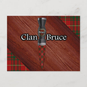 Clan Bruce Tartan Sgian Dubh Lemmet Briefkaart
