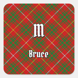 Clan Bruce Tartan Vierkante Sticker