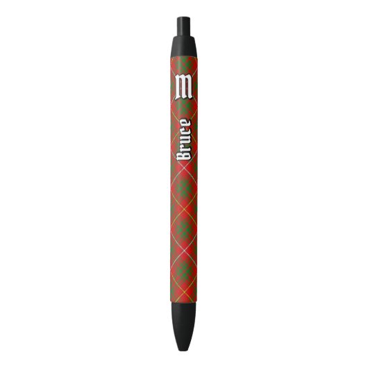 Clan Bruce Tartan Zwarte Inkt Pen (Voorkant Verticaal)