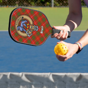 Clan Bruce Wapen over Tartan Pickleball Paddle