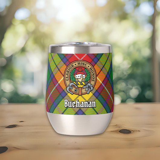 Clan Buchanan Crest over Tartan