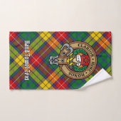 Clan Buchanan Crest over Tartan Bad Handdoek (Handdoek)