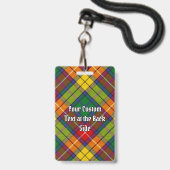 Clan Buchanan Crest over Tartan Badge (Back with Lanyard)