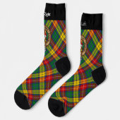 Clan Buchanan Crest over Tartan Socks Sokken (Links)