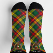 Clan Buchanan Crest over Tartan Socks Sokken (Top)