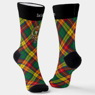 Clan Buchanan Crest over Tartan Socks Sokken