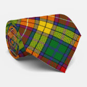 Clan Buchanan Crest over Tartan Stropdas (Opgerold)