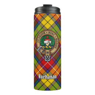 Clan Buchanan Crest over Tartan Thermosbeker
