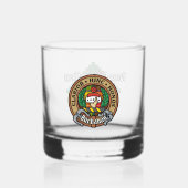 Clan Buchanan Crest over Tartan Whisky Glas (Voorkant)