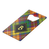 Clan Buchanan Crest sur Tartan (Devant Angle)