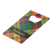 Clan Buchanan Crest sur Tartan (Dos Angle)