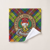 Clan Buchanan Crest sur Tartan (Gant de toilette)