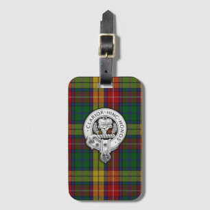 Clan Buchanan Crest & Tartan Bagagelabel