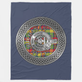 Clan Buchanan Crest & Tartan Knot Fleece Deken (Voorkant)