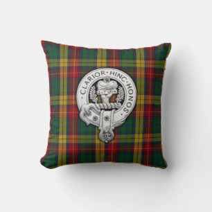 Clan Buchanan Crest & Tartan Kussen