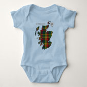 Clan Buchanan Crest & Tartan Map Romper (Voorkant)