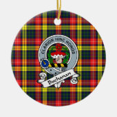 Clan Buchanan Modern Badge Tartan Pset Keramisch Ornament (Voorkant)