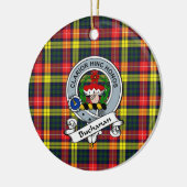 Clan Buchanan Modern Badge Tartan Pset Keramisch Ornament (Links)