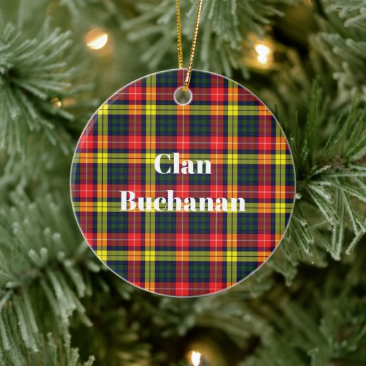 Clan Buchanan Modern Tartan Keramisch Ornament (Boom)