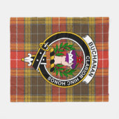 Clan Buchanan Old Set Weathered Tartan Pset Fleece Deken (Voorkant (Horizontaal))